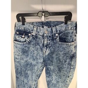 True Religion sz 32  whitewashed  Designer 100% cotton Trendy Y2K Skateboard